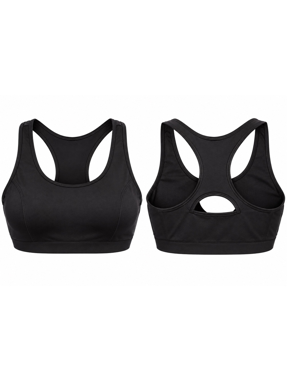 Tek Gear Women’s 3X Black Light Support Racerback Sports Bra Plus Size